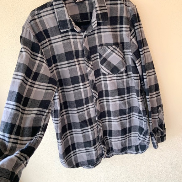 LIKE NEW! Vans Flannel Button Plaid Mens Shirt Size Large - Picture 10 of 10